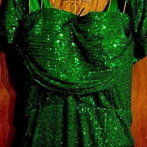 PLT Sequin Bodycon cocktail dress - Kelly Green